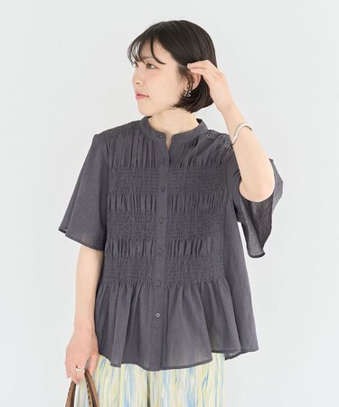 SET2点マジョリカシャーリングブラウス＋タンク