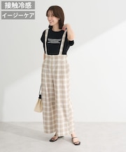 綿麻混2WAY サス付きZIPパンツ