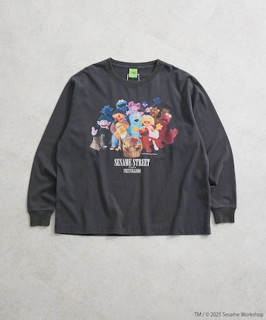 セサミストリートミーツフルーツオブザルーム ロンTEE