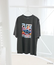 スティッチ/ヴィンテージ風ピグメントTシャツ