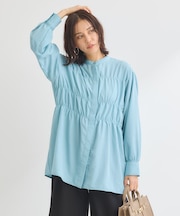 シャーリングシャツチュニック