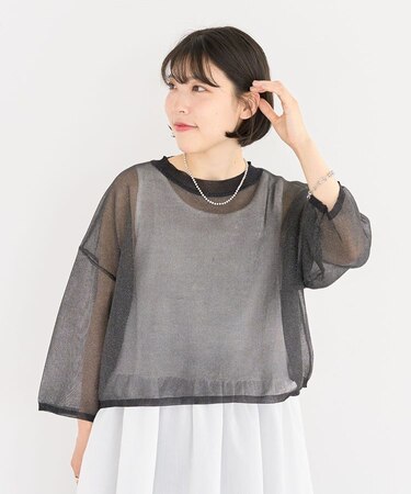 ・ELENCARE DUE ラメシアーニットプルオーバー