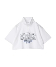 EGOIST　ハーフZipロゴ5分袖プルオーバー