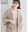 綿麻混裾ドロスト開襟シャツジャケット