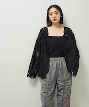 ・ELENCARE DUE レーシーカーディガン