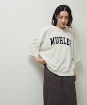 5分袖刺繍ロゴトレTEE