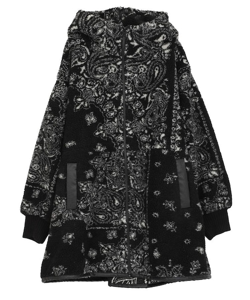 ■ESCAR ペイズリーボアフードコート