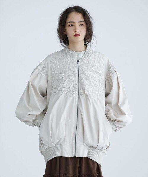 □ESCAR シャーリングブルゾン｜グリーンパークスの通販｜&mall