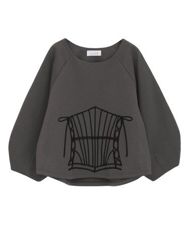 ■ESCAR コルセットコード刺繍プルオーバー