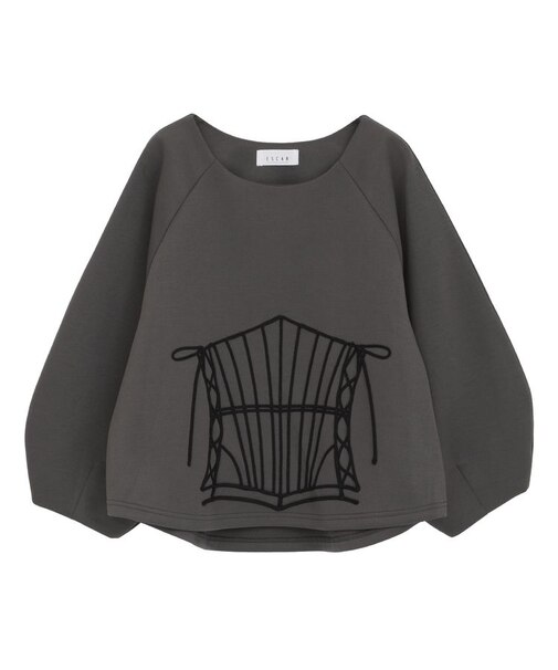 ■ESCAR コルセットコード刺繍プルオーバー