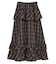 ■ESCAR チェックペプラムフレアスカート