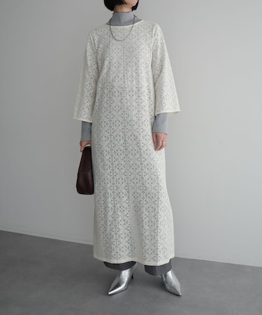レースロングワンピース