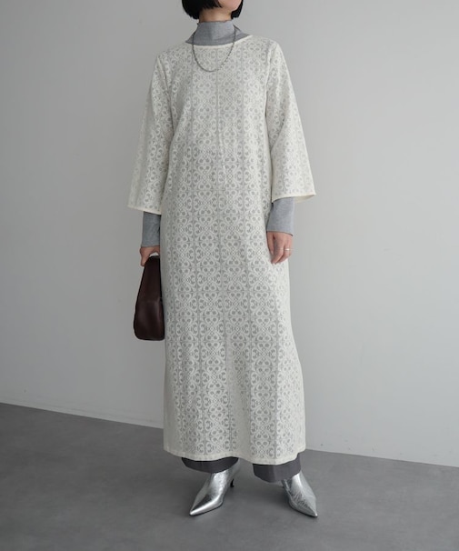 レースロングワンピース