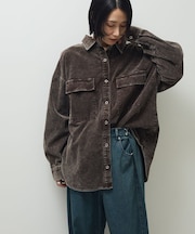 ・ELENCARE DUE ケミカルコーデュロイシャツ