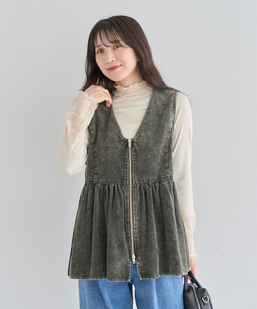 ・ELENCARE DUE ケミカルコーデュロイベスト