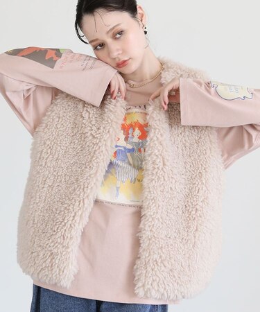 ・ELENCARE DUE シープファーロングベスト