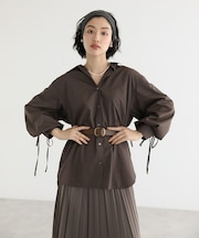 イージーケア袖シャーリングシャツ