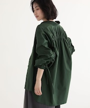 イージーケア袖シャーリングシャツ