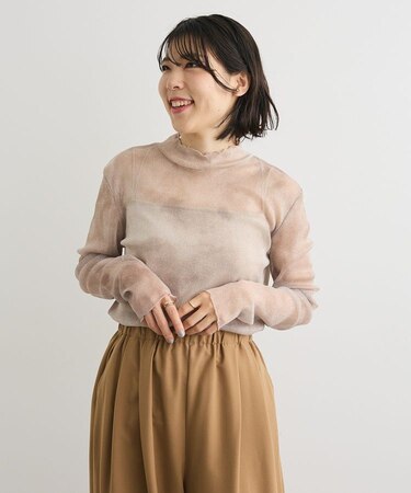 シアー柄プルオーバー