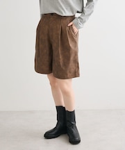 レザーライクショートパンツ