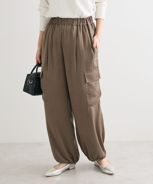 新品タグ付き♡SNIDEL♡sustainableアセテートサテンカーゴパンツ size SHORT/TALLあり］サテン カーゴ パンツ