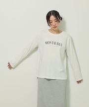 キレイ目ロゴ長袖Tシャツ
