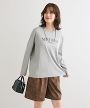 キレイ目ロゴ長袖Tシャツ