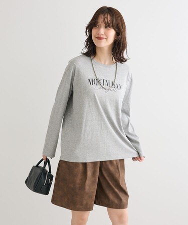 キレイ目ロゴ長袖Tシャツ
