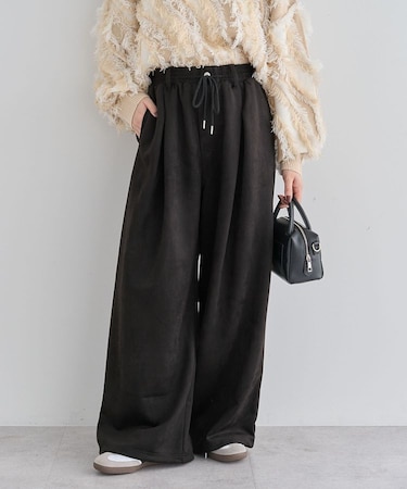 ・SUGAR SPOON スエードポンチカーブパンツ