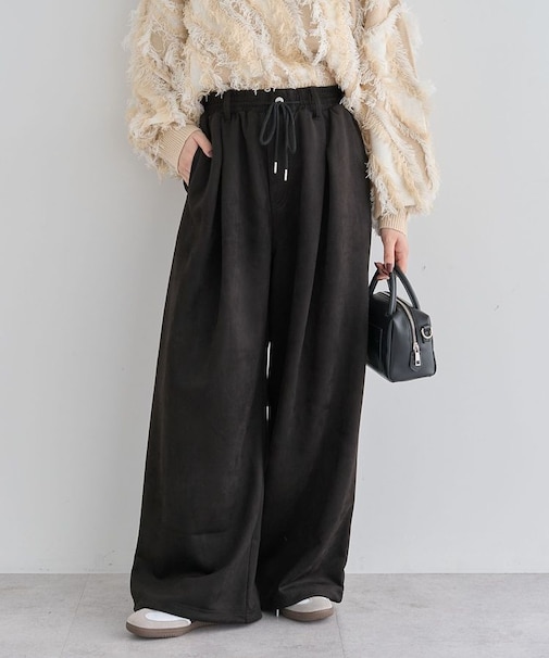 ・SUGAR SPOON スエードポンチカーブパンツ