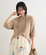 シャギークルーネックニットプルオーバー