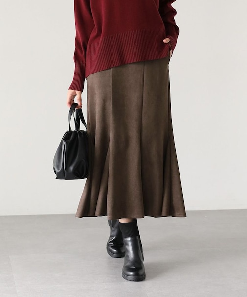 なめらかタッチスウェード調マーメイドスカート