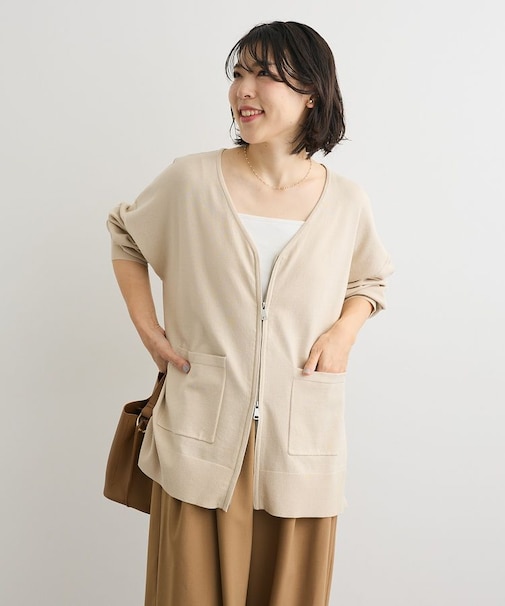 アンチピリングゆるzipカーディガン