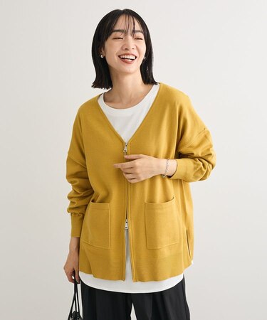 アンチピリングゆるzipカーディガン
