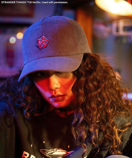 □STRANGER THINGS×MINNETONKA コーデュロイキャップ｜グリーン