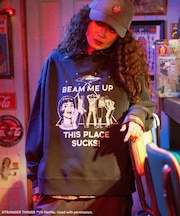 ■STRANGER THINGS×MINNETONKA プリンテッドスウェット