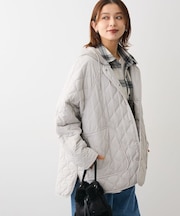 2WAYニットフードキルティングブルゾン