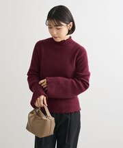 ・swing by ウラシャギーフレアスリーブニット