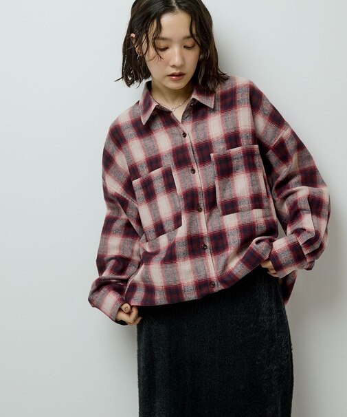 ・ELENCARE DUE 2wayチェックビックシャツ