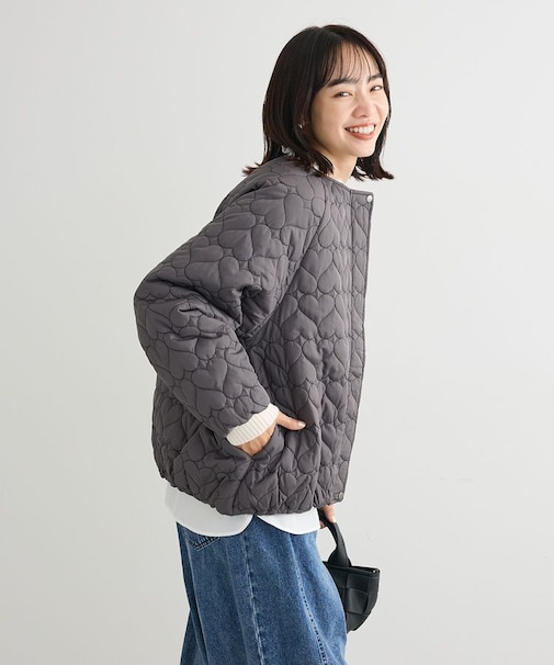 ・swing by ハートキルトコクーンブルゾン