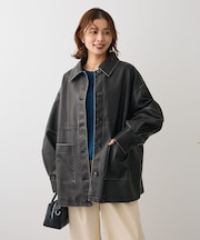 ・ELENCARE DUE フェイクレザーカバーオール