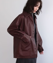 ・ELENCARE DUE フェイクレザーカバーオール