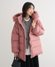 ・swing by ファイバーダウンベルト付コート