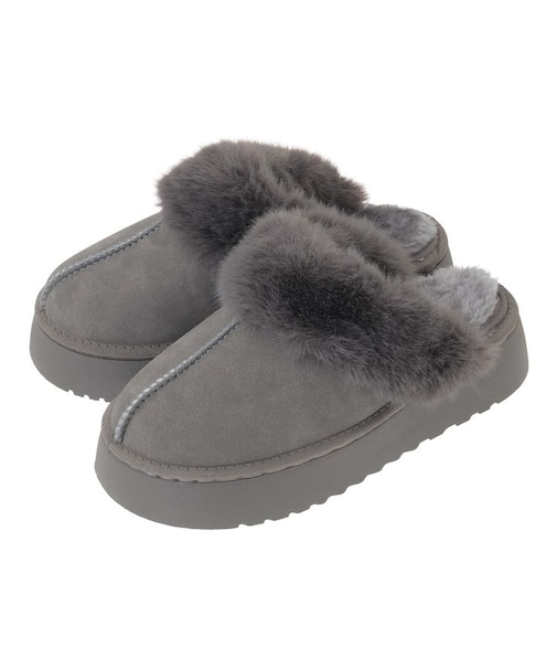 ・minia フェイクムートンサンダル