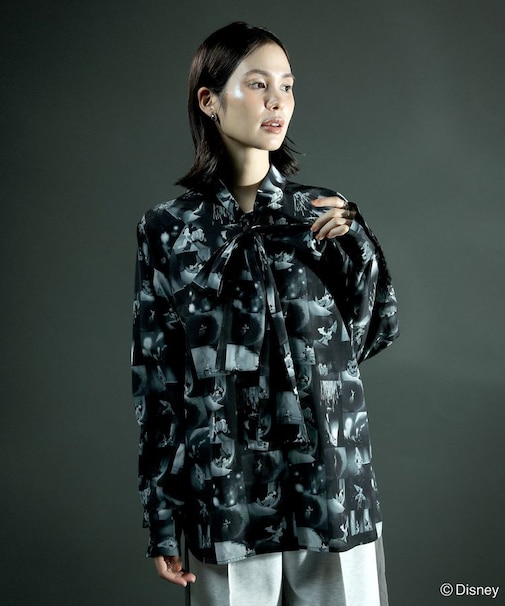 FANTASIA/総柄ボウタイブラウス