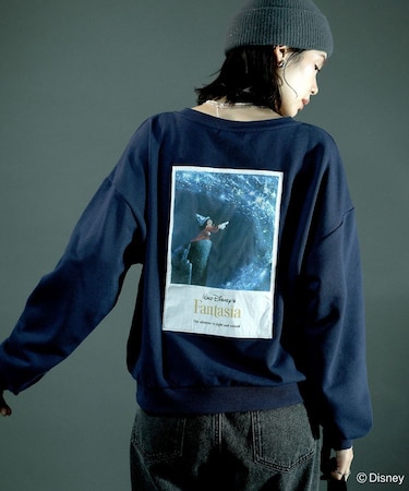 FANTASIA/Vネックバッグプリントスウェット