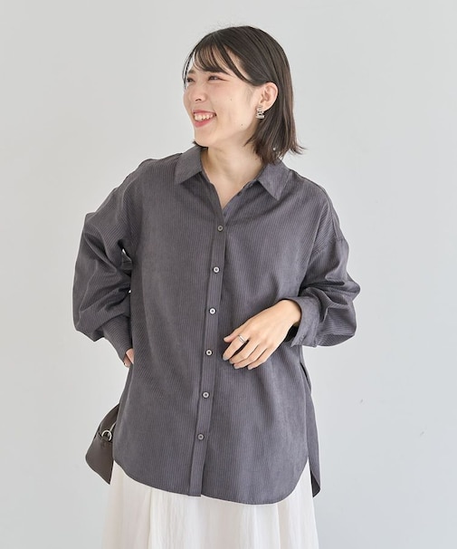 シルキータッチストライプシャツ