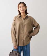 シルキータッチストライプシャツ