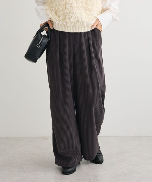 太畝コーデュロイカラーパンツ