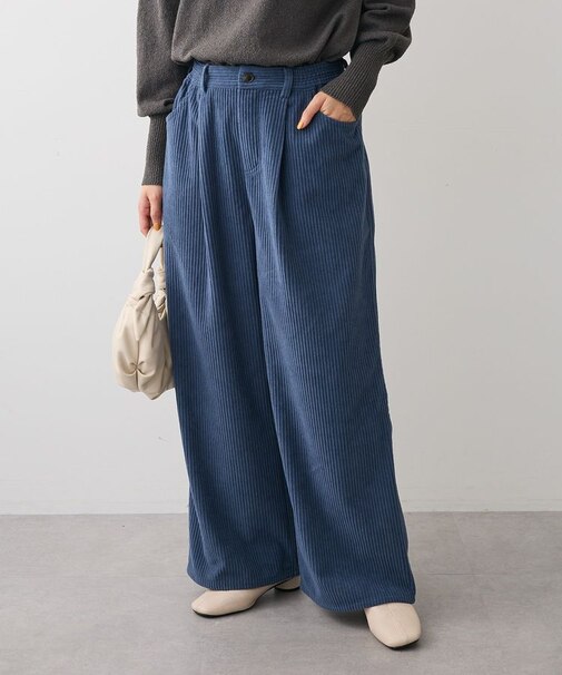 太畝コーデュロイカラーパンツ